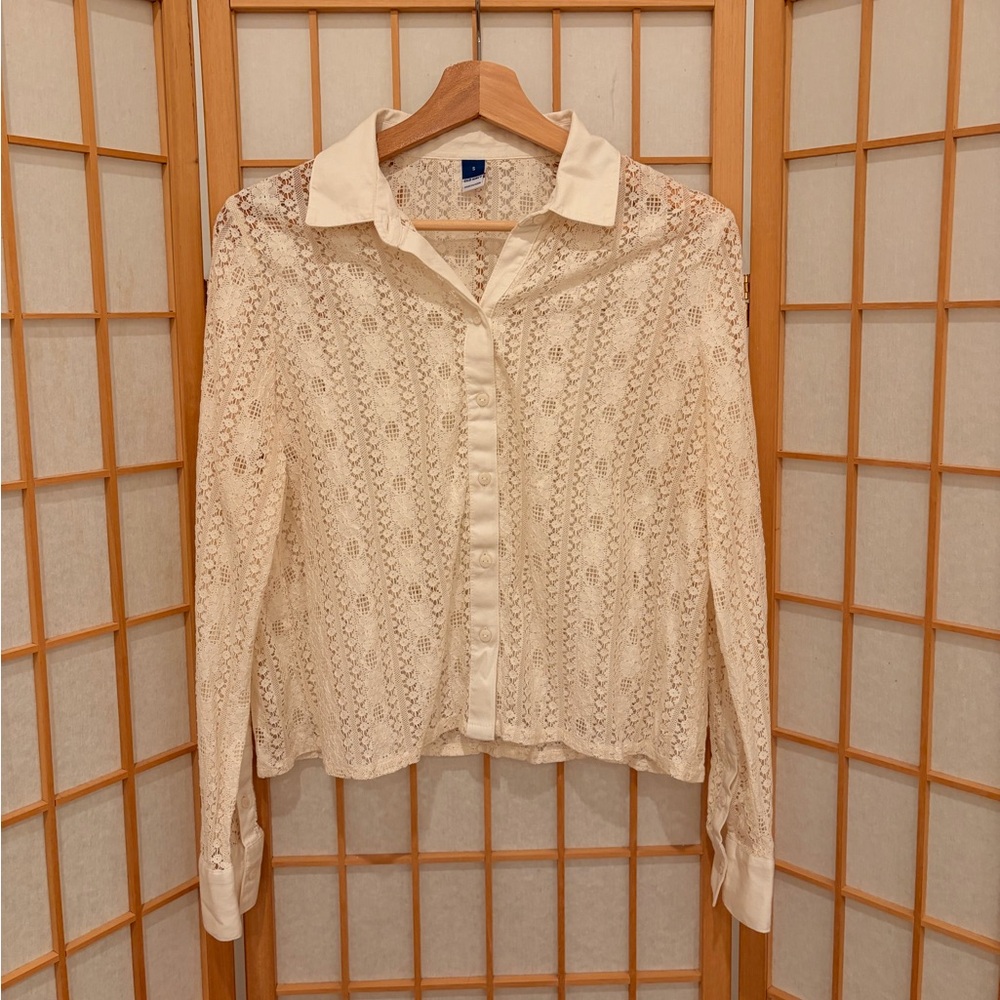 Old Navy Lace Button Up